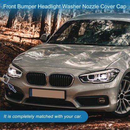 Bumper Headlight Washer Nozzle Cover for BMW 1 Series (2012-2019) Black