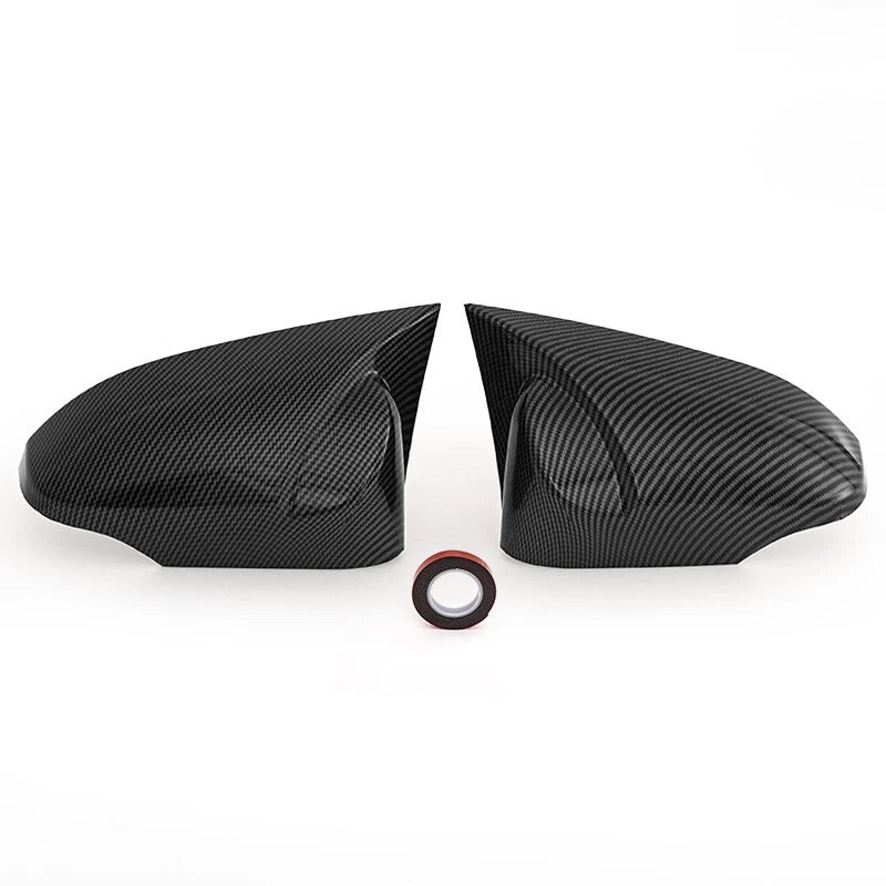 Carbon Look Rear View Mirror Cover Trim for Toyota Corolla (2014-2019) 2 x