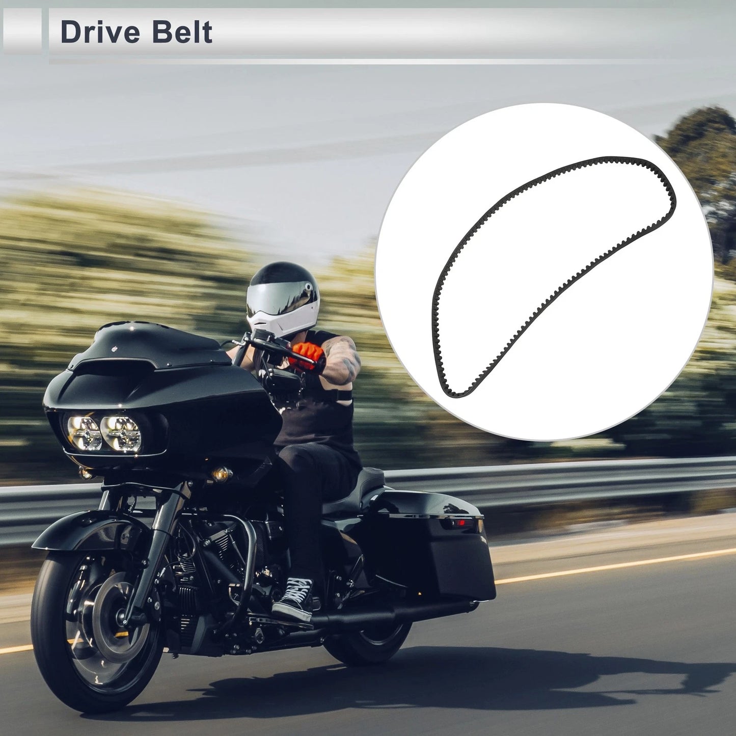 Drive Belt V-Belt for Harley Davidson Softail (07–11)