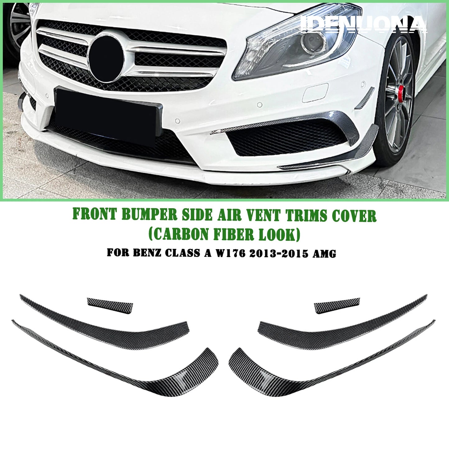 Front Bumper Side Air Vent Trims for Benz W176 AMG (2013-2015)