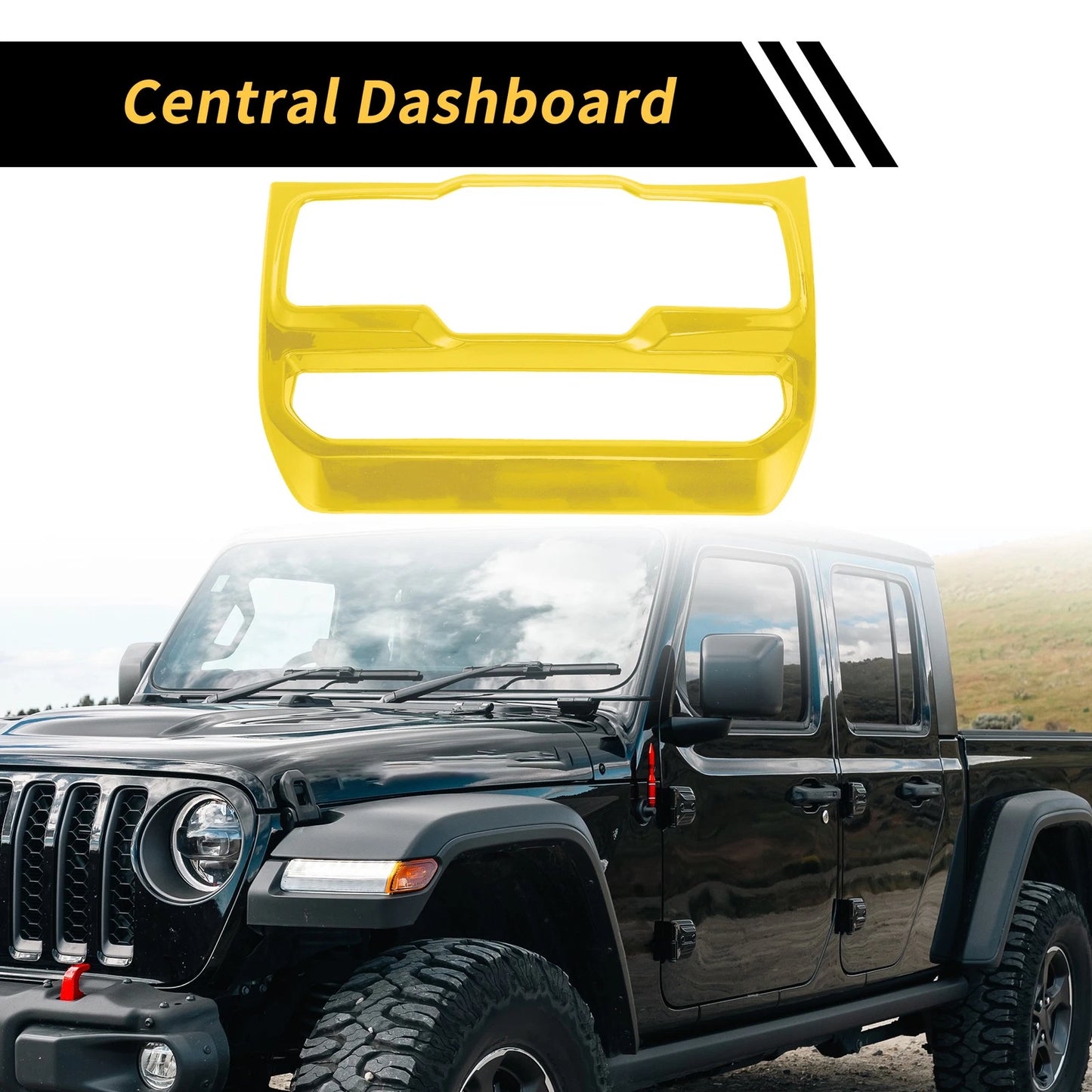 Dashboard Center Control Panel Cover for Jeep Wrangler JL JLU (2018-2023)