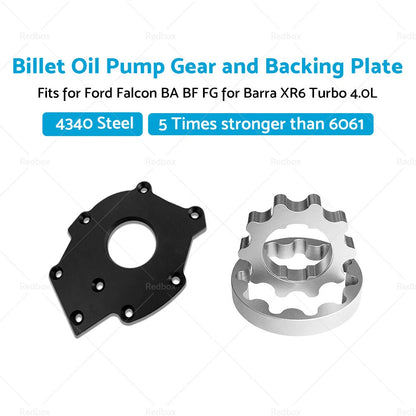 Billet Oil Pump Gears & Backing Plate for Falcon BA BF FG XR6 Turbo (2002-2014)