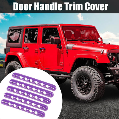 5 x Door Handle Insert Strip Covers for Jeep Wrangler 4 Door (2007-2018) Purple