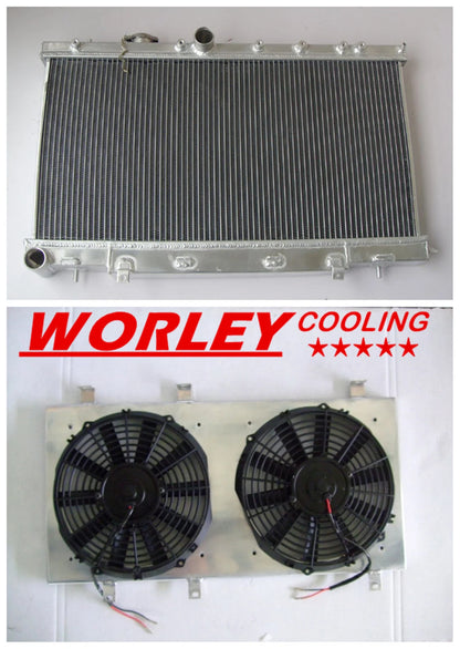 3 Row Aluminum Radiator, Shroud & Fans for Subaru Impreza WRX STI (2002-2007)