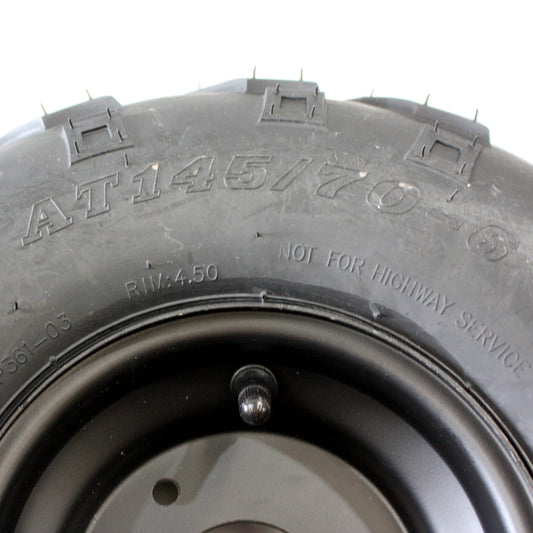 145/70-6 3 Stud Wheel Rim Tire for 50cc 110cc Quad Dirt Bike ATV Buggy