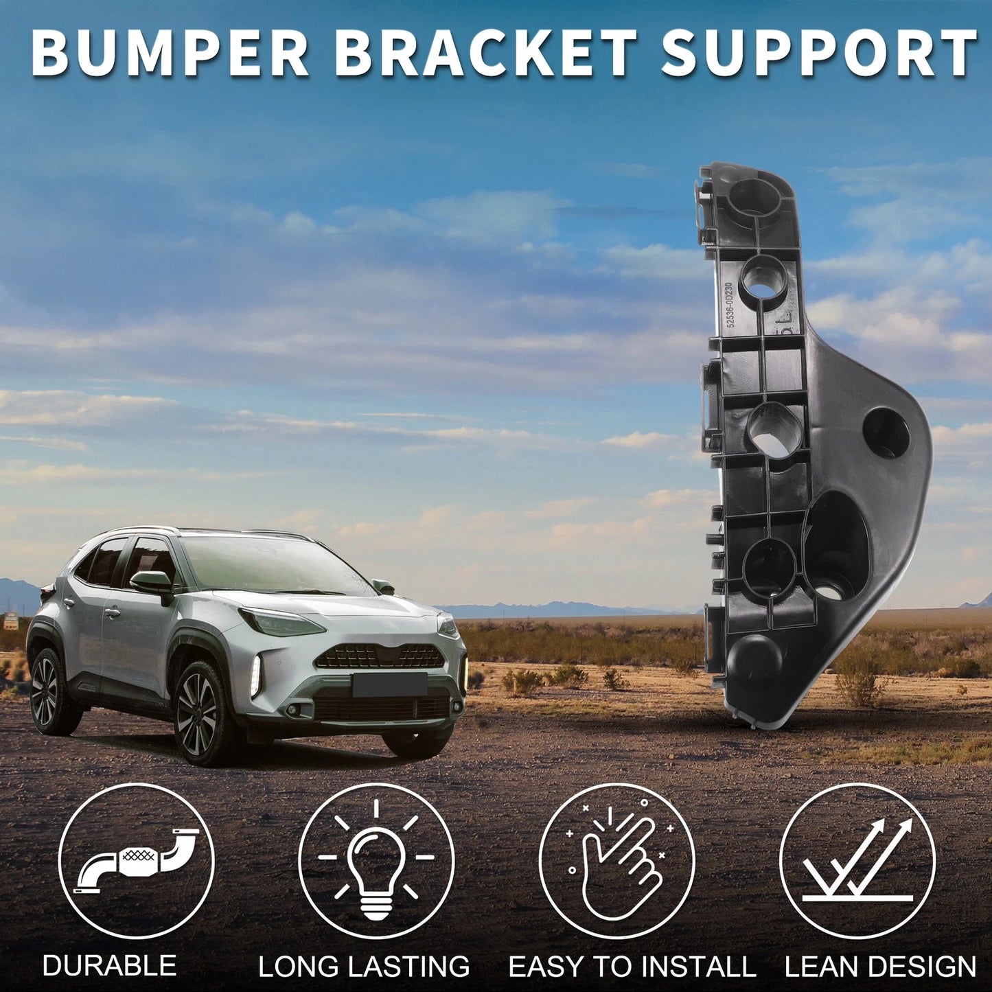 Left Front Bumper Retainer Bracket for Toyota Yaris (2016-2020)