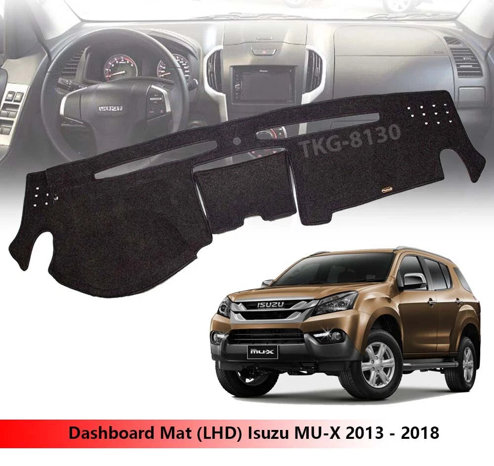 Dashboard Mat Cover for Isuzu MU-X 2013-2018 (LHD) 2 x Covers