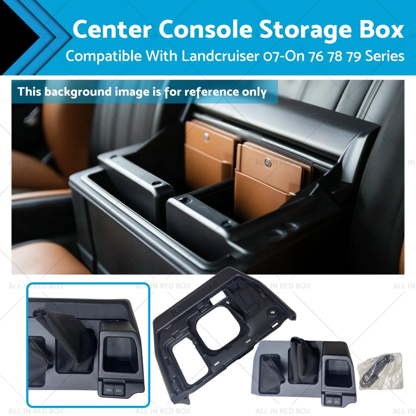 Console Storage Box Grey for Toyota Landcruiser 79 Series (2007-On)