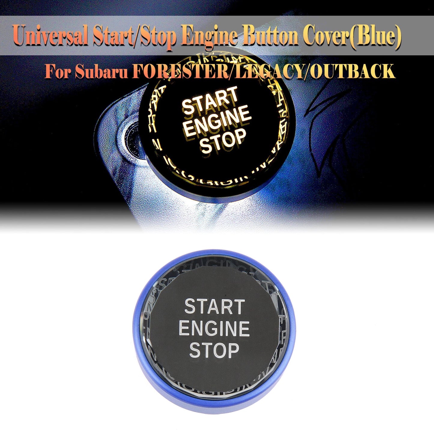 Engine Stop Start Button Cover for Subaru BRZ/Legacy/Outback (2012-2023)