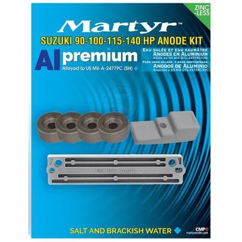 Suzuki Alloy Anode Kit 90-140HP for Outboard Models Salt Water