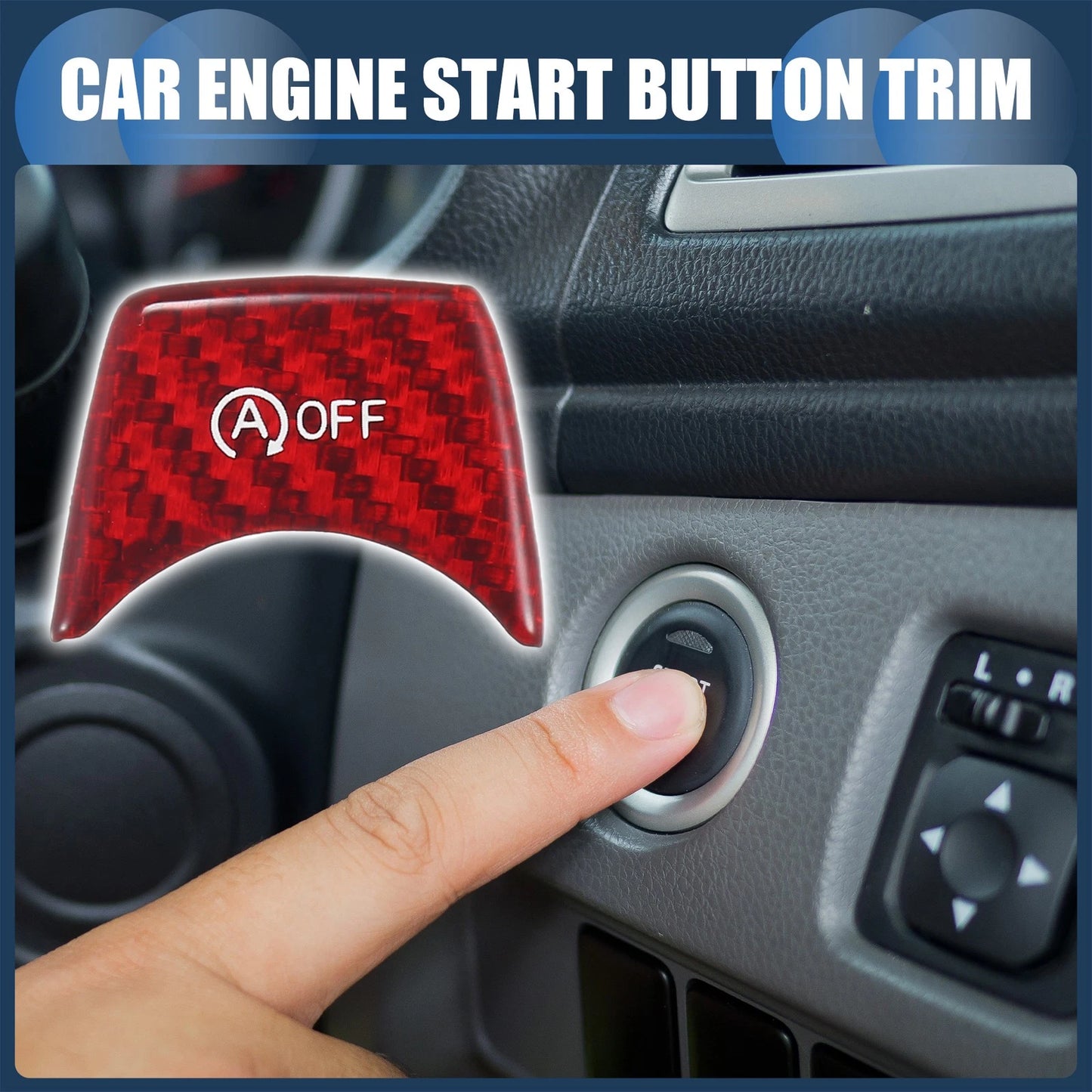 Engine Start Stop Button Cover for BMW - Red Ignition Starter Switch