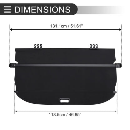 Retractable Cargo Cover for Subaru Forester (2009-2012) Gloss Black
