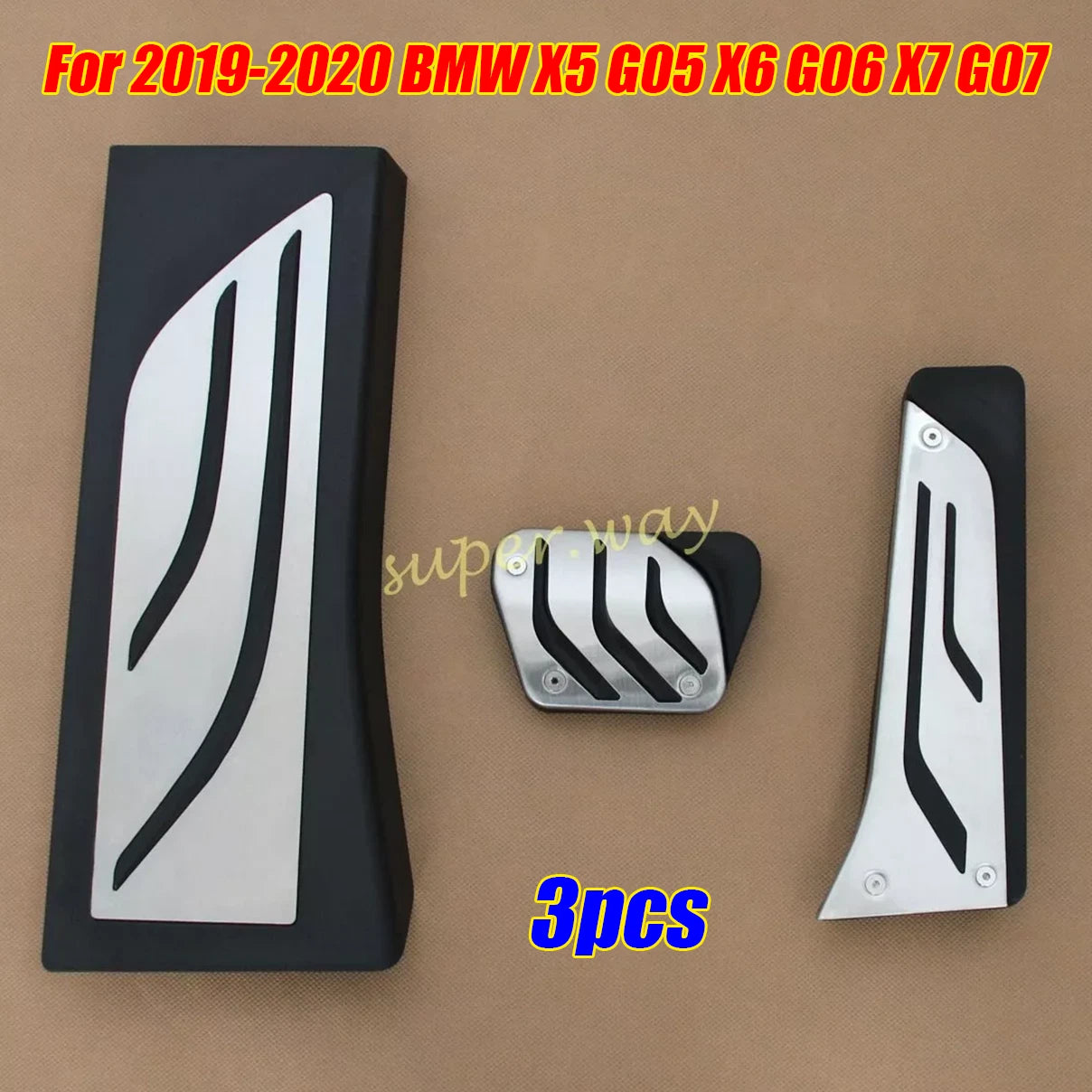 Footrest Dead Gas Brake Pedal Cover Set for BMW X5 X6 X7 (2019–2020)