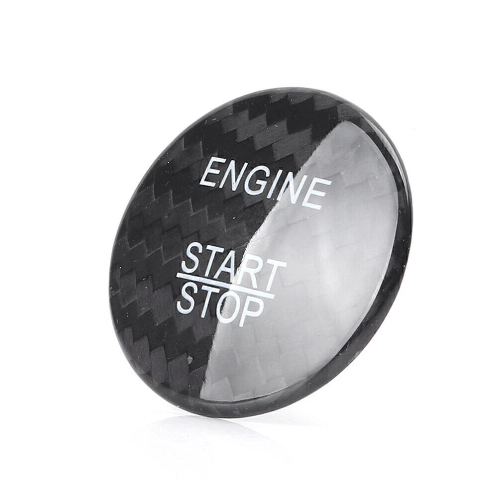 Carbon Fiber Engine Start Stop Button Sticker Cover for Mercedes E-Class