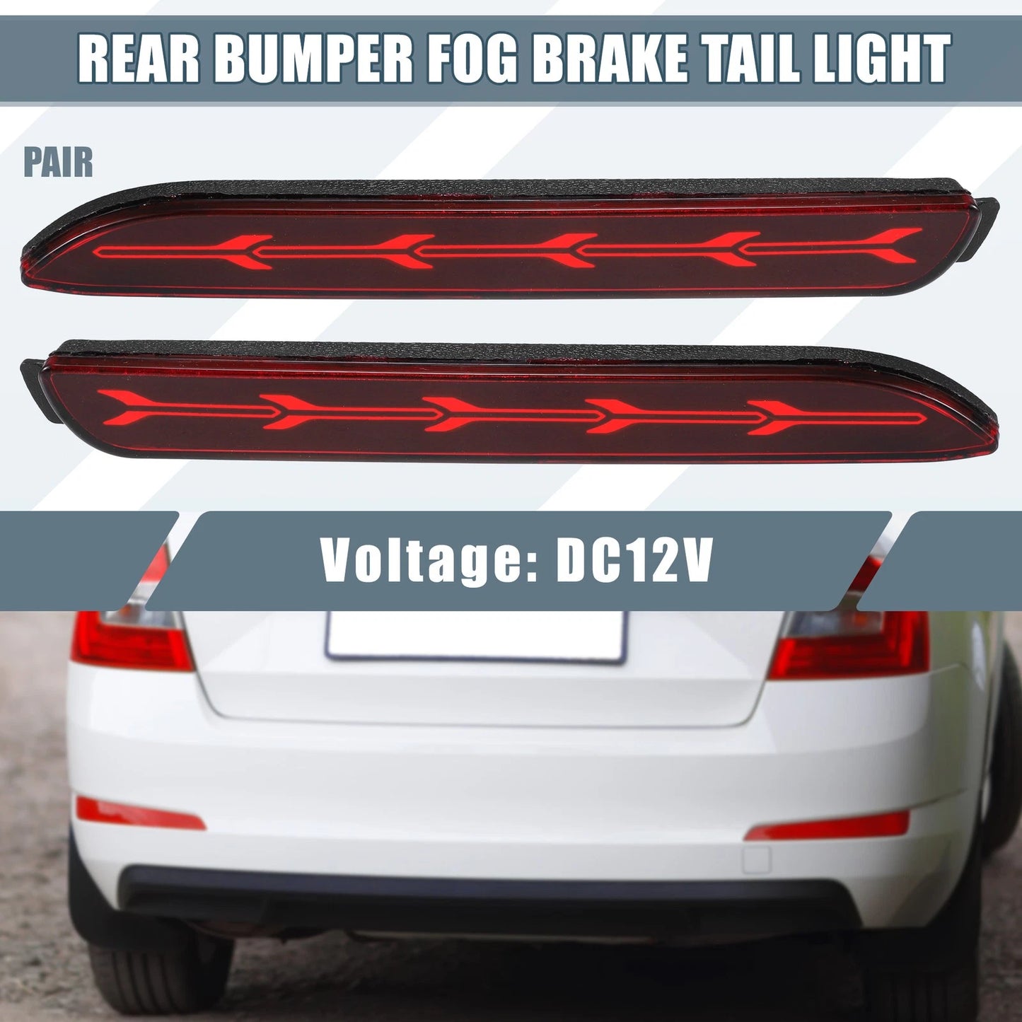 Rear Bumper Reflector Lights  for Toyota Camry (2006-2014) Red