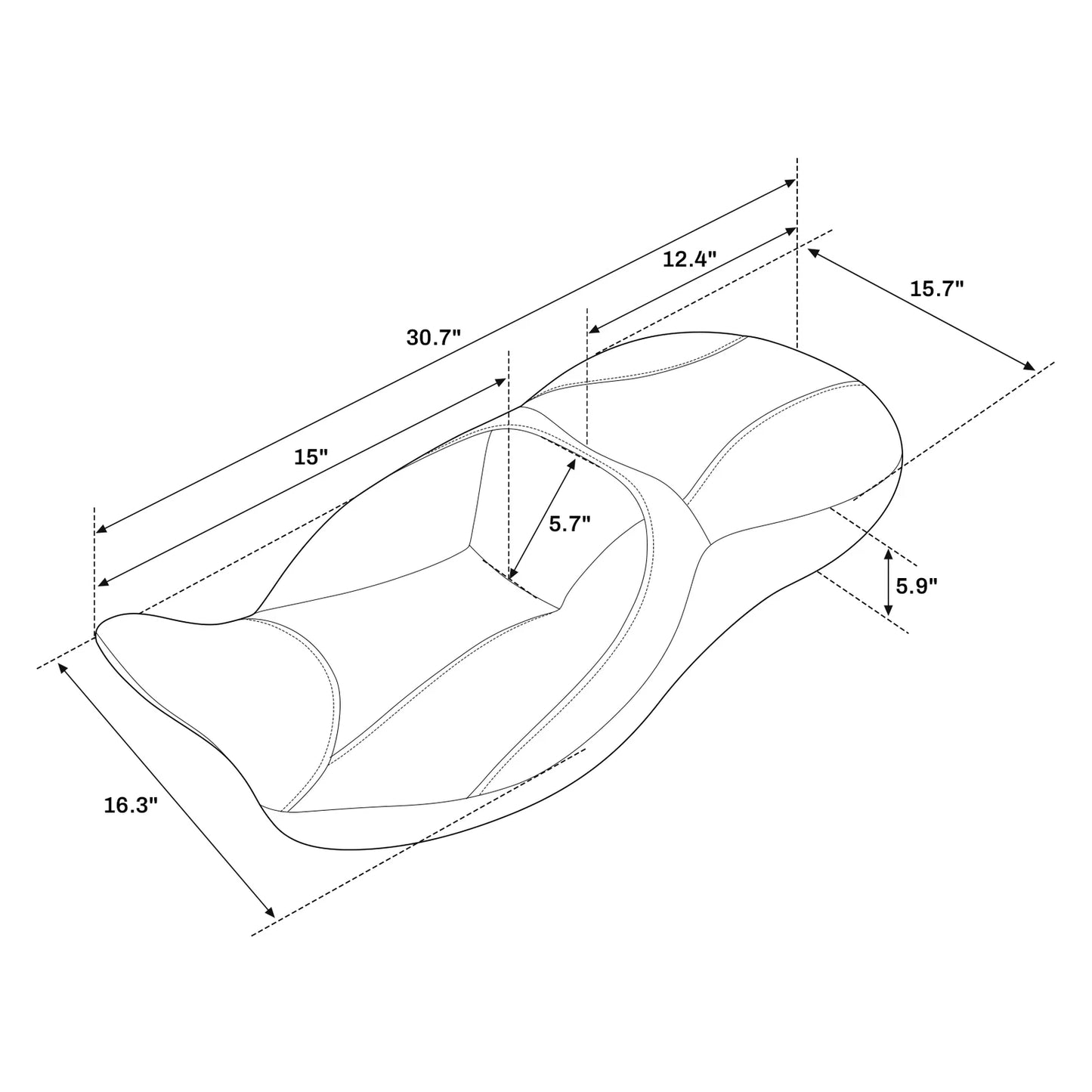 Rider Passenger Seat for Harley CVO Electra Tri Glide FLHT FLHR (2009-2023)