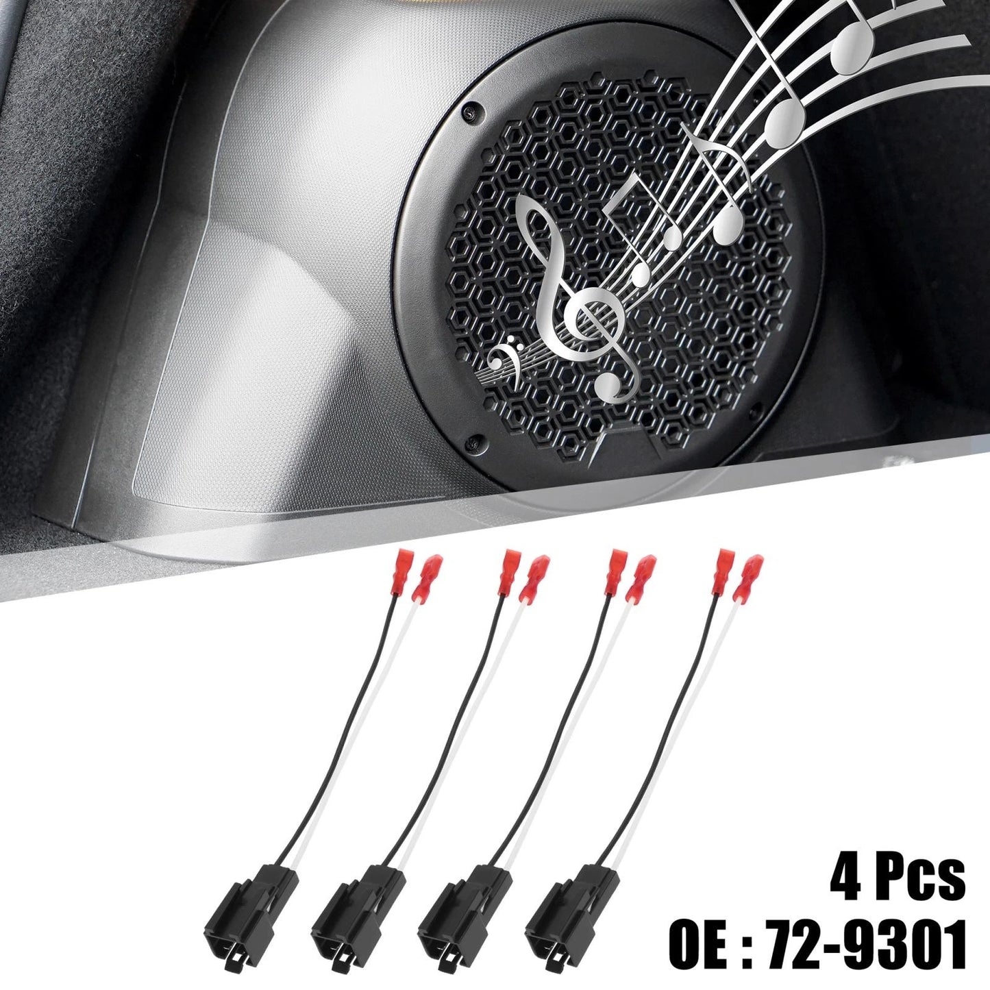 4 x Car Speaker Connector Harness Adapter for Chrysler 300 (2007-2016)