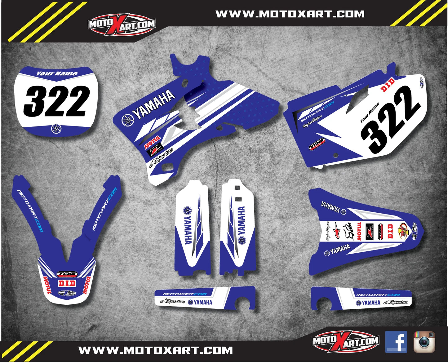Custom Graphic Kit for Yamaha YZ 450F (2003-2005) Stickers