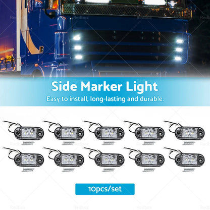 LED Side Marker Clearance Lights for Trailer Truck RV 12/24V