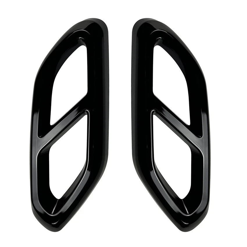 Glossy Black Exhaust Tail Mufflers Cover Trim for Benz GLC300 X254 AMG