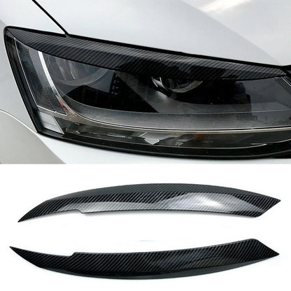 Headlight Eyelid Covers for VW Jetta MK6, Sagitar (2010-2018) Black 2 x