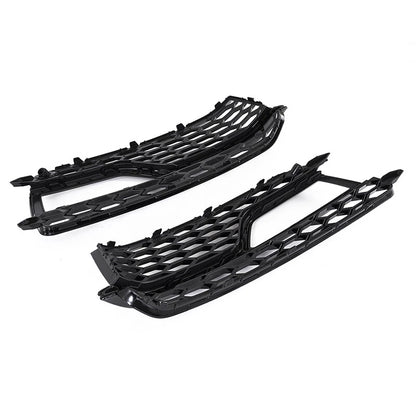 Black Front Bumper Fog Light Grilles Covers for 2013-2016 Audi A5 S-Line S5
