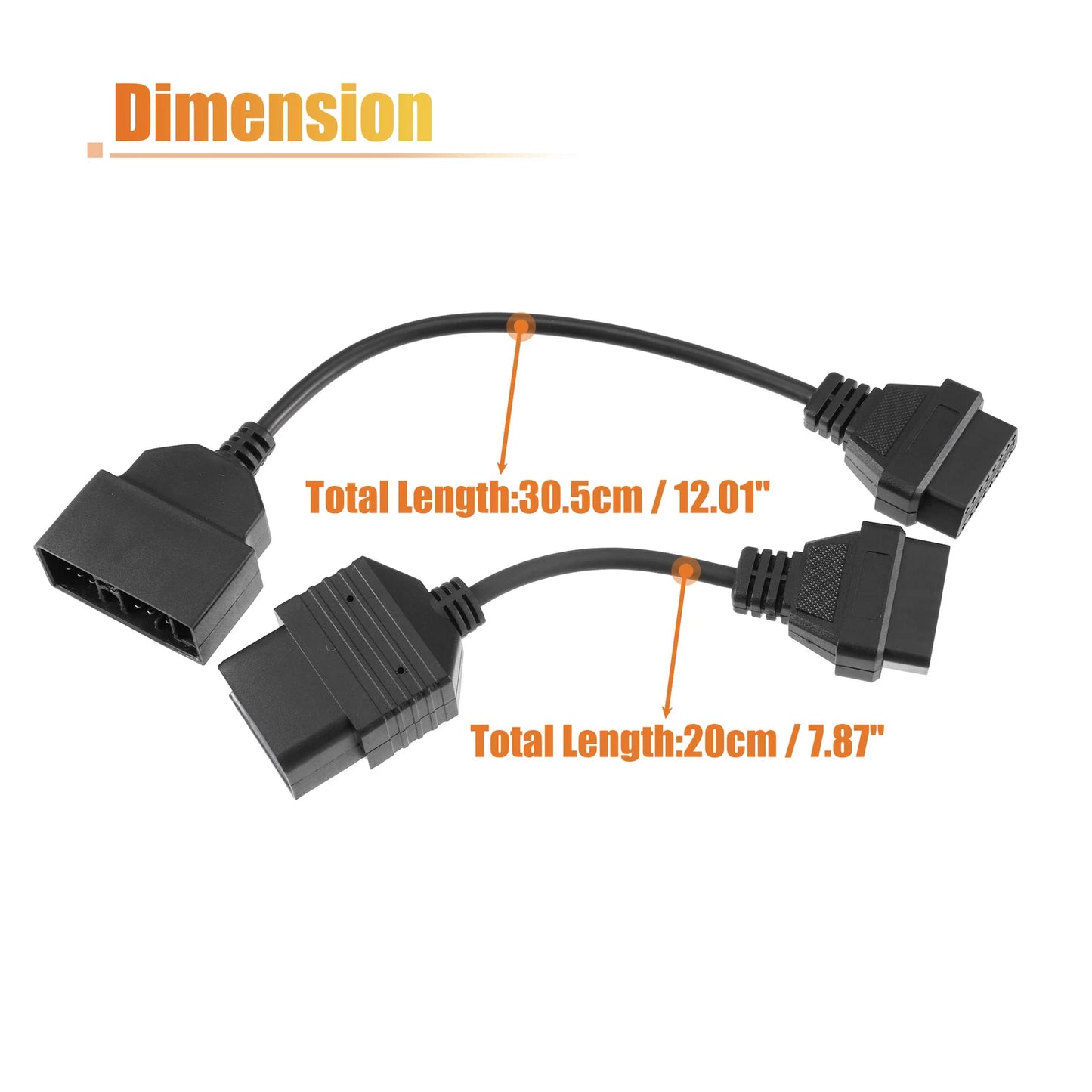 OBD1 to OBD2 Adapter Cables for Toyota (22-Pin & 16-Pin)