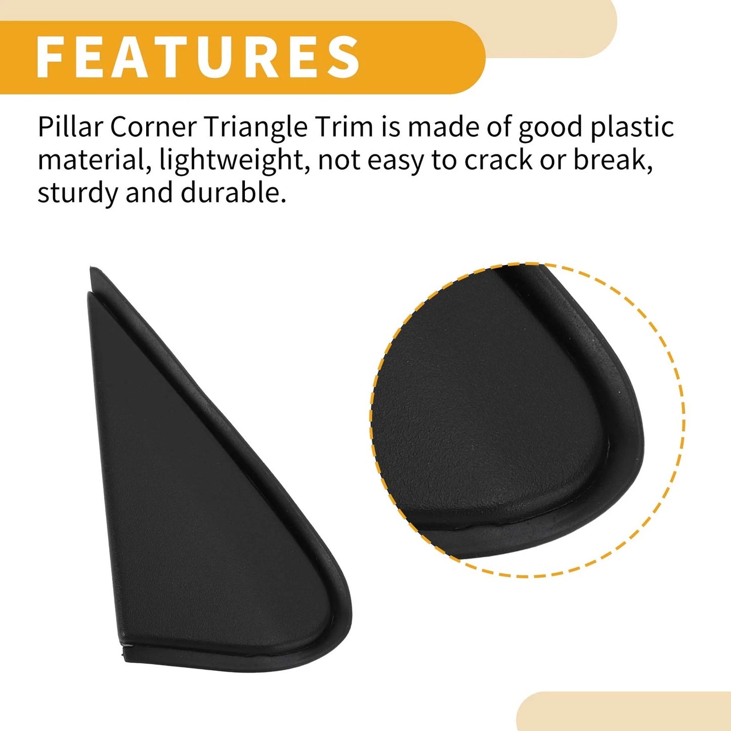 Front Right Side Pillar Triangle Trim for Toyota Land Cruiser (2008-2011)