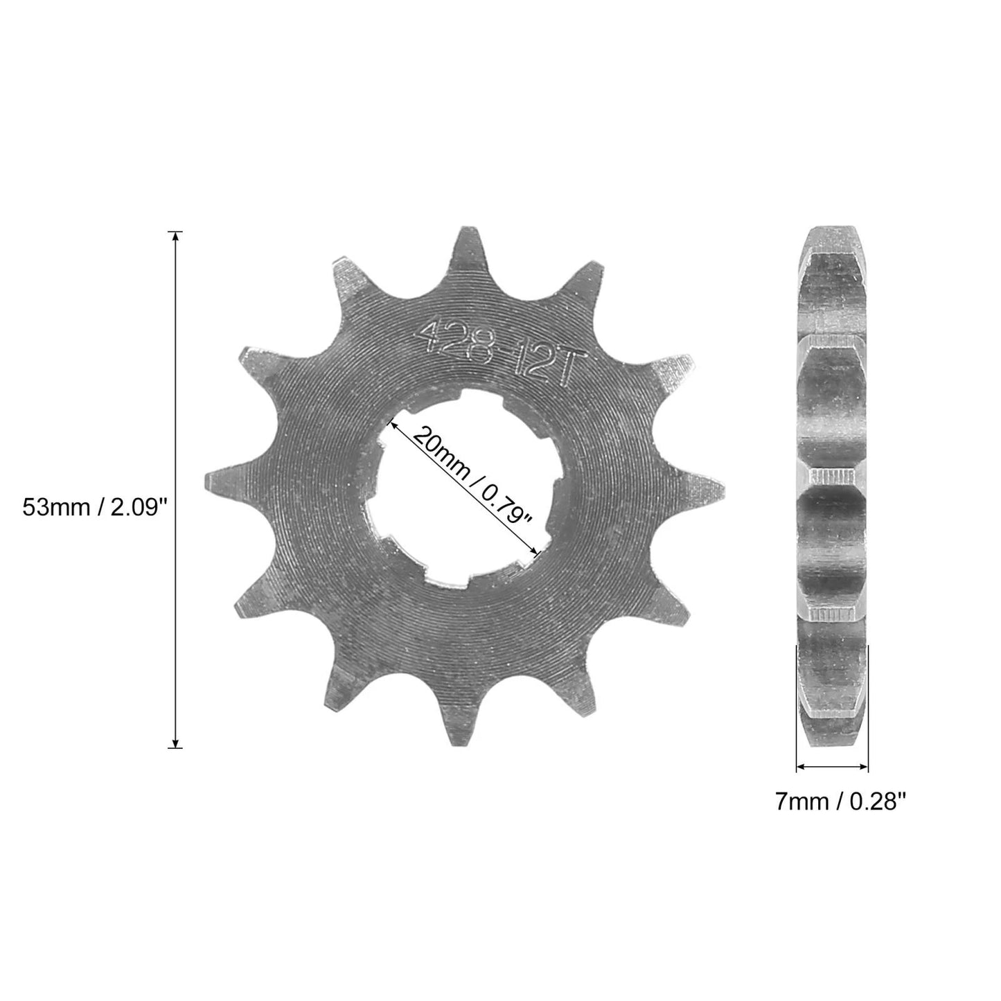 428 Chain 12T 20mm Sprocket for Dirt Bike