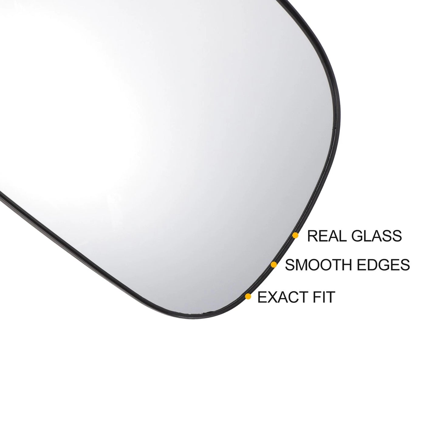Right Side White Mirror Glass w/ Back for Toyota Hilux (2004-2011)