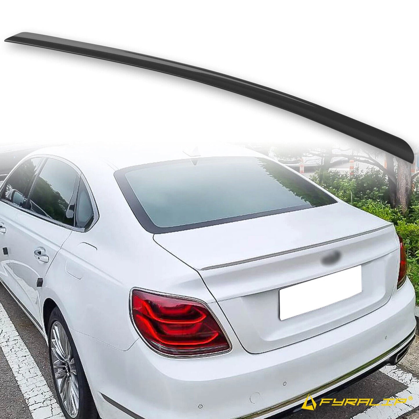 Black Boot Lip Spoiler for Kia K900 (2015-2018)