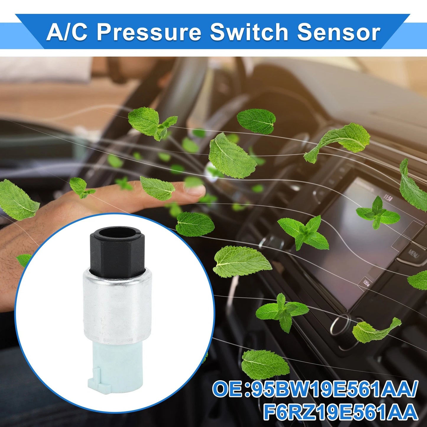 A/C Pressure Switch Sensor for Ford F-250 F-350 F-450 Super Duty (1999-2010)