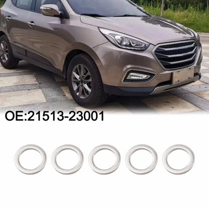 5 Pcs Engine Oil Drain Plug Gaskets for Hyundai Accent, Veloster, Kia (2011-2023)