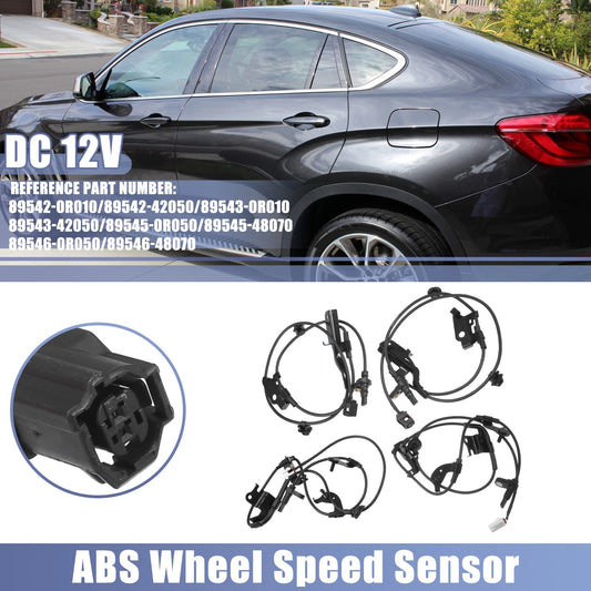 1 Set Front Rear Left Right ABS Wheel Speed Sensor for Toyota RAV4 (2014-2018)