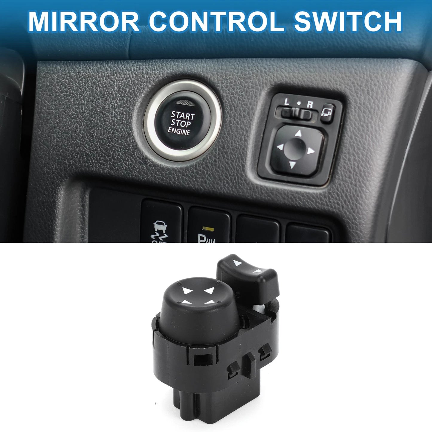 Car Mirror Switch Plastic Black 1 Pc for Chevrolet Malibu (2004 - 2008)