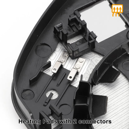 Right Side Heated White Mirror Glass for Peugeot 208, 308 (2013-2019)