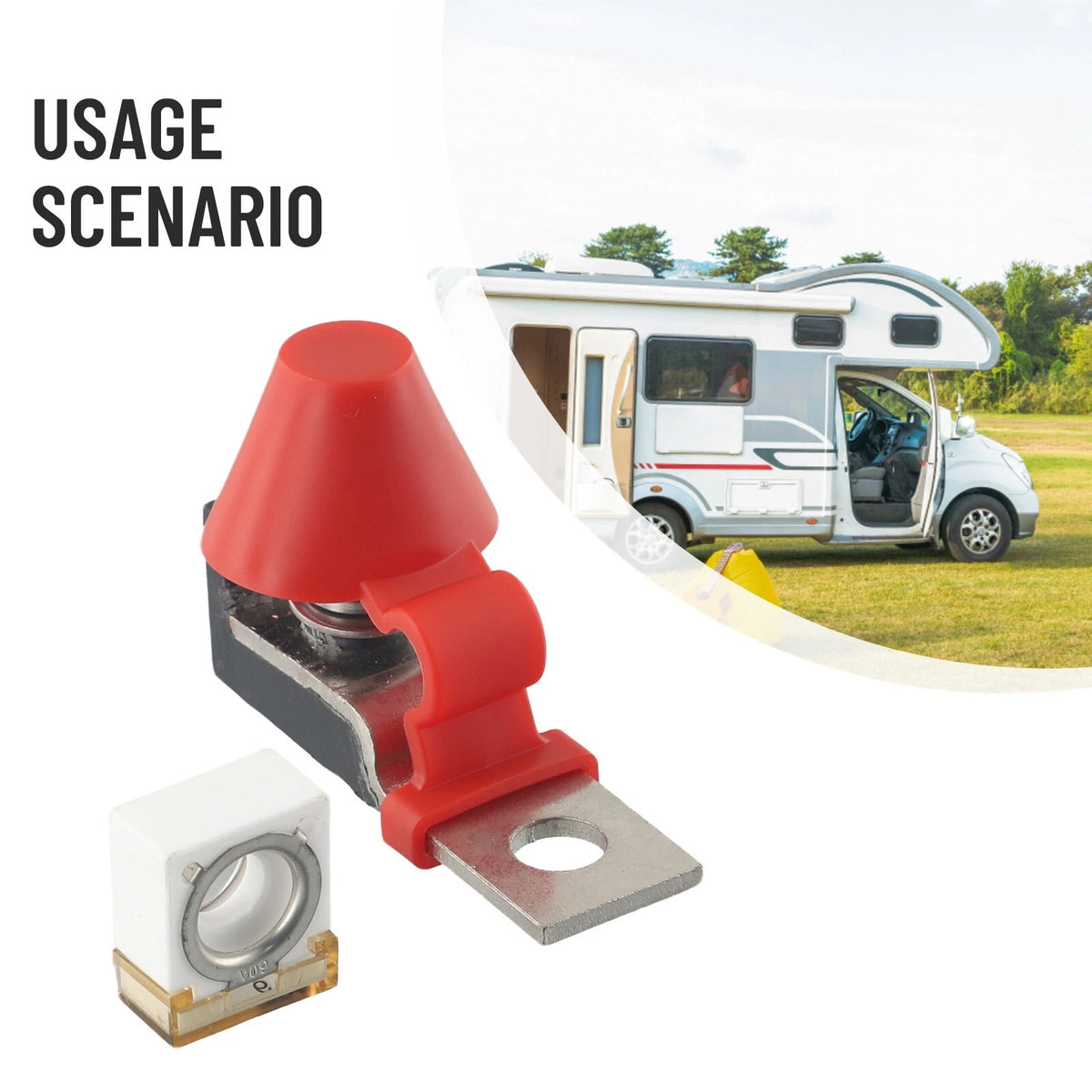 Terminal Mount MRBF Fuse Holder 300A 75in for Automotives M8