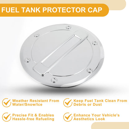 Fuel Tank Door Cap for Dodge Ram (2023 - 2025) Chrome Silver Tone