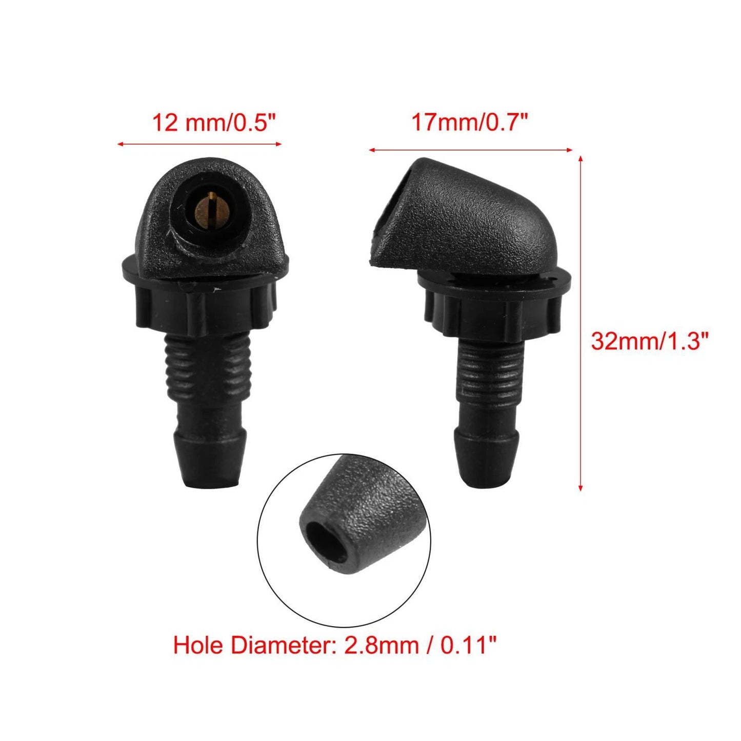 2 x Plastic Car Window Windshield Washer Spray Nozzles for BMW