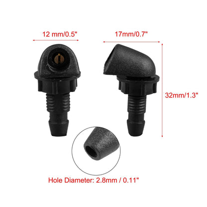 2 x Plastic Car Window Windshield Washer Spray Nozzles for BMW