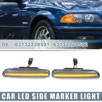 LED Side Marker Amber Light 2 x 63132228591 for BMW 325i 330i E46 (2001-2006)