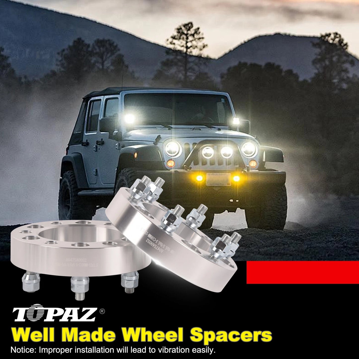 6 x 35mm Wheel Spacers for Toyota Hilux Pajero Triton Ranger (2005-2023)