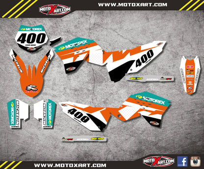 Custom Graphics Full Kit RECKLESS STYLE Stickers for KTM SXF (2007-2010)