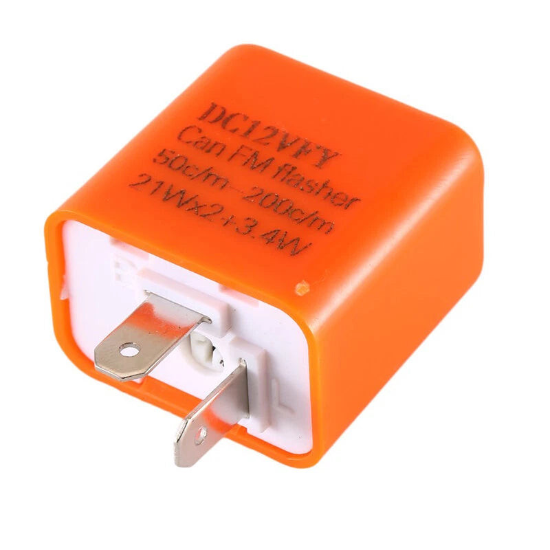 2 x Pin Adjustable LED Flasher Relay Turn Signal Light for Motorcycle