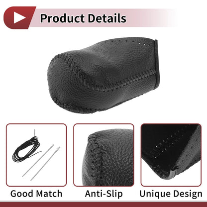 Car Gear Shift Knob Cover for Toyota Corolla Black Faux Leather (2003-2023)