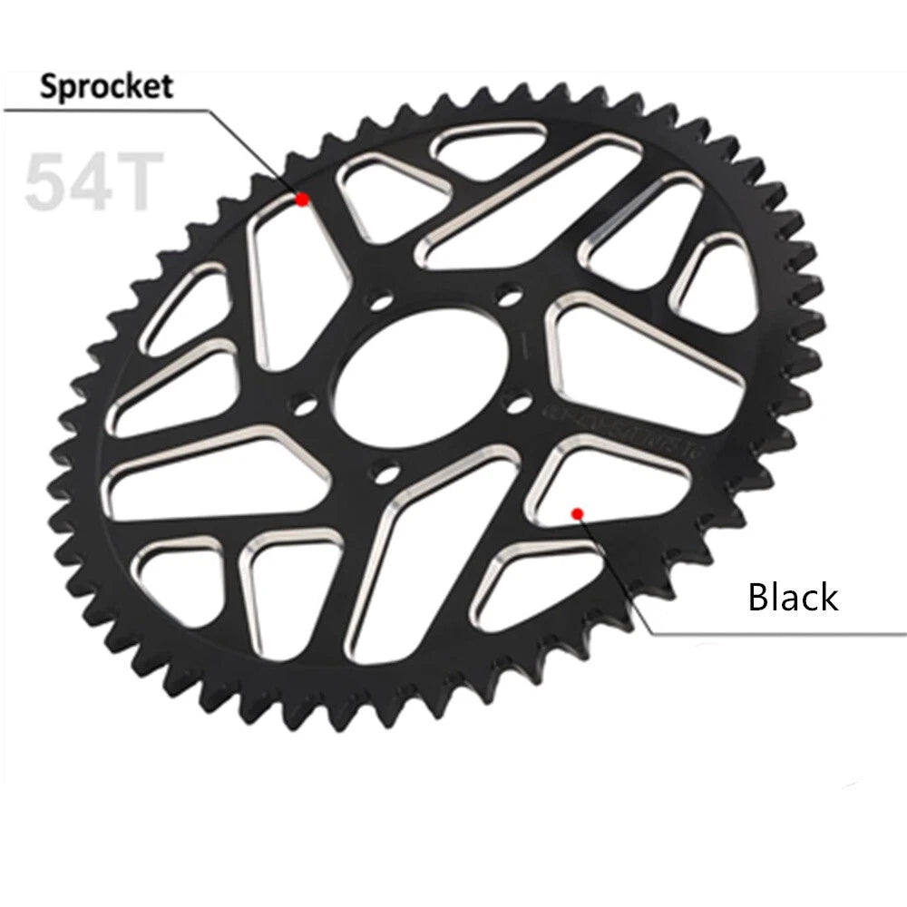 54T Black Aluminum Wheel Sprocket for Sur-Ron Light Bee S/X Dirt Bike