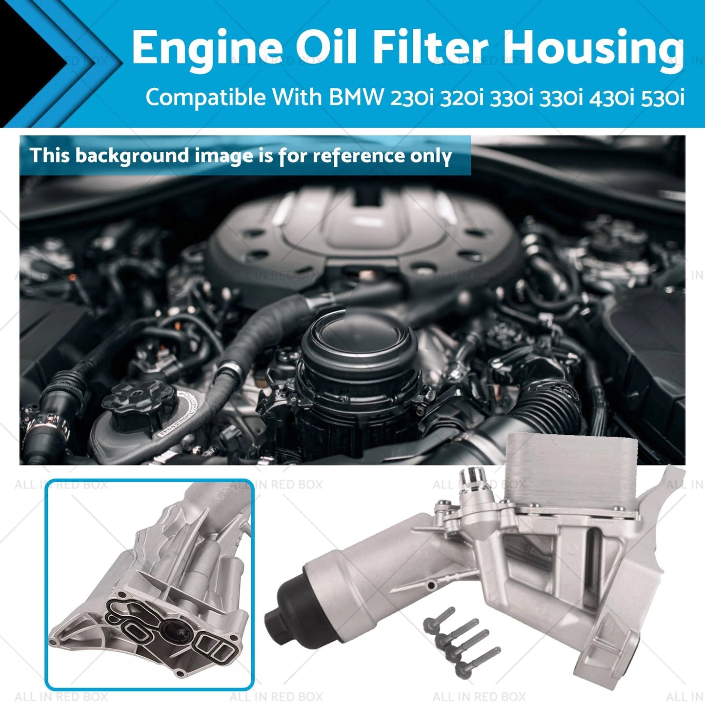 Engine Oil Filter Housing for BMW 320i 325i 218i 420i 430i 118i 120i (2012-2023)