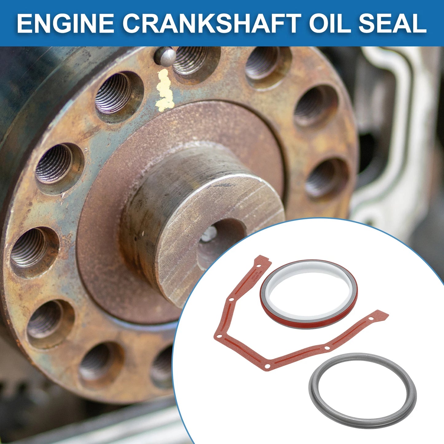 Rear Crankshaft Oil Seal & Sleeve Kit for Dodge 12V 24V 4B 4BT 6B 6BT (1998-2002)