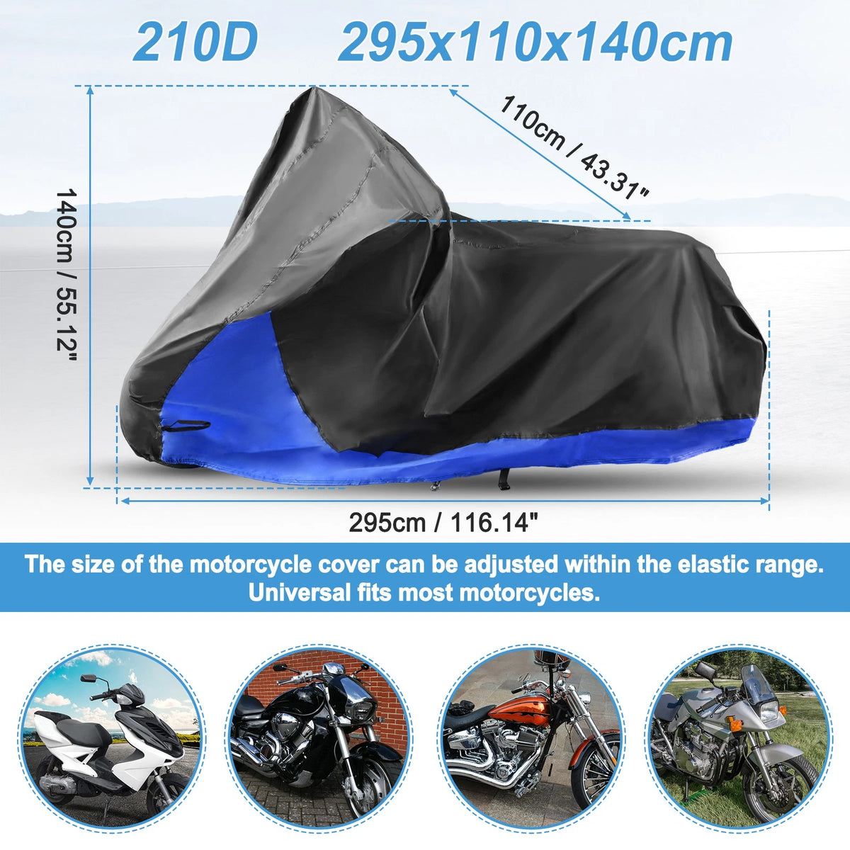 2-in-1 Motorcycle Cover for Harley-Davidson Road King Glide Special Trike