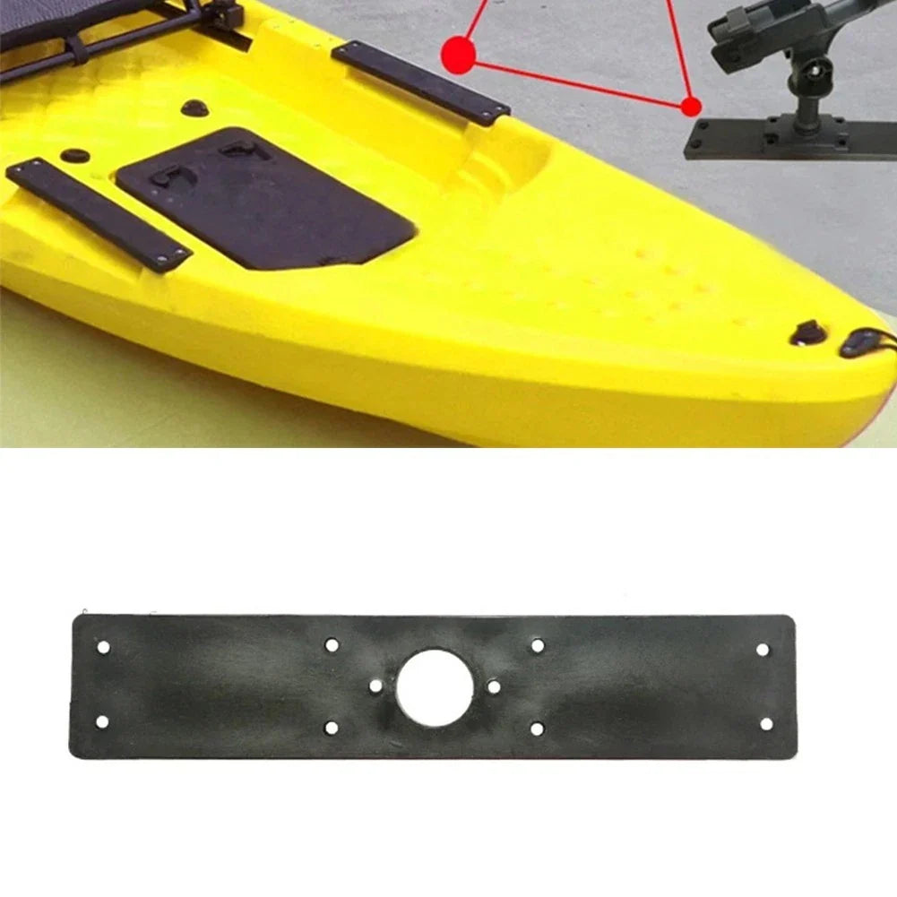 Boat Fishing Rod Mount Board Black ABS 111" for Surfaceboard Use